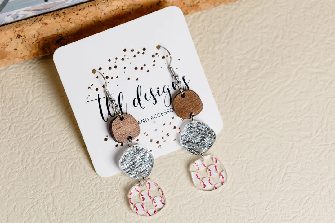 Baseball Homerun Earrings