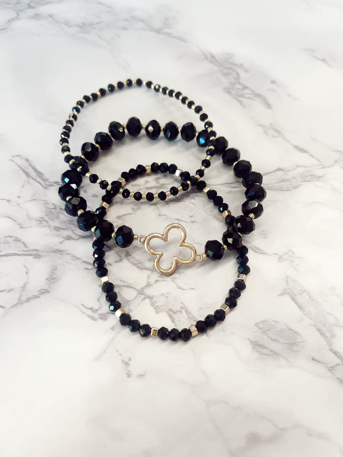 Lily Black & Gold Bracelet Set