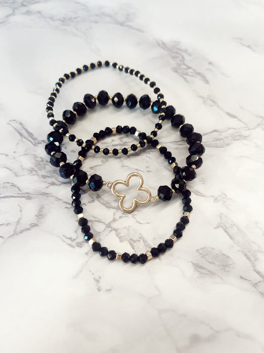 Lily Black & Gold Bracelet Set