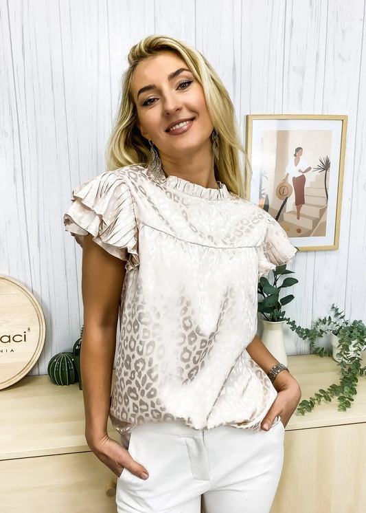 Romantic Beginnings Leopard Print Blouse