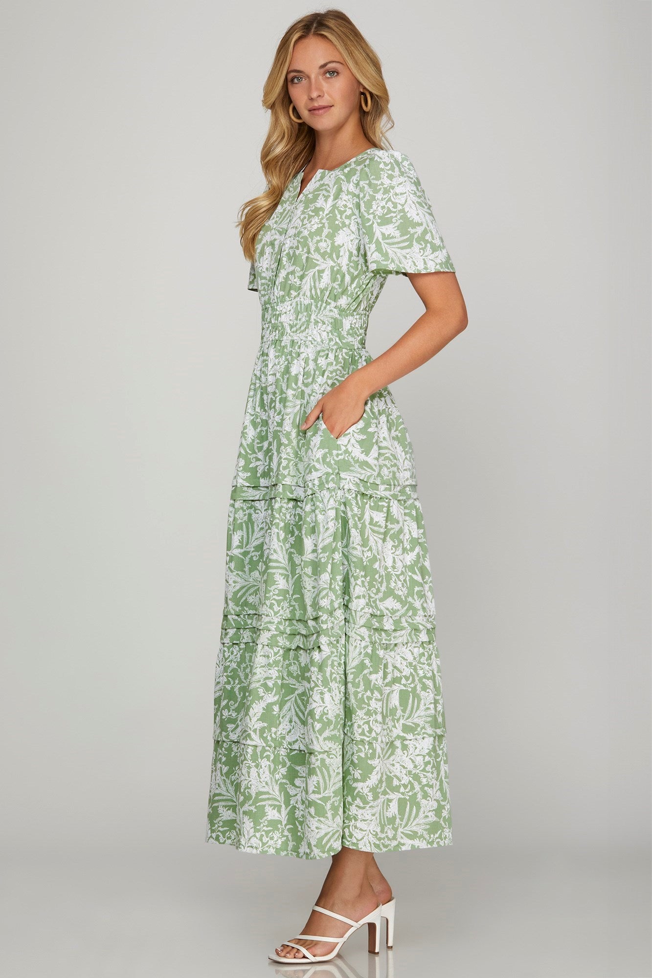 Palm Springs Sage Maxi Dress