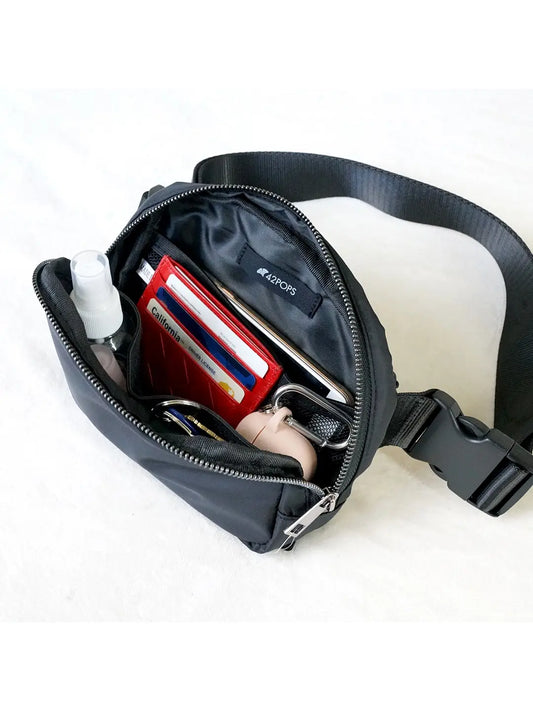 Black Cross Body Fanny Pack