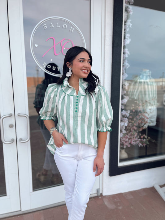 Simply Chic Green Blouse