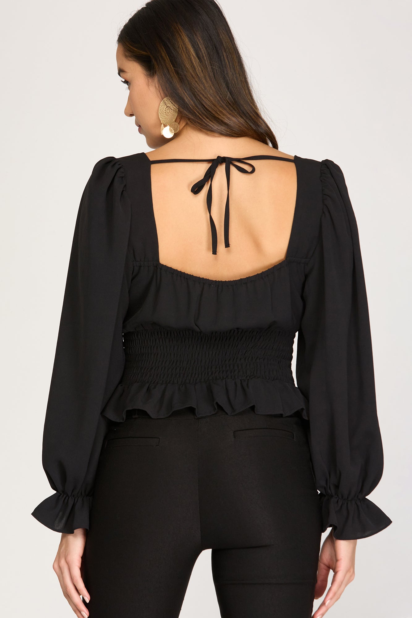 Darling Statement Black Blouse
