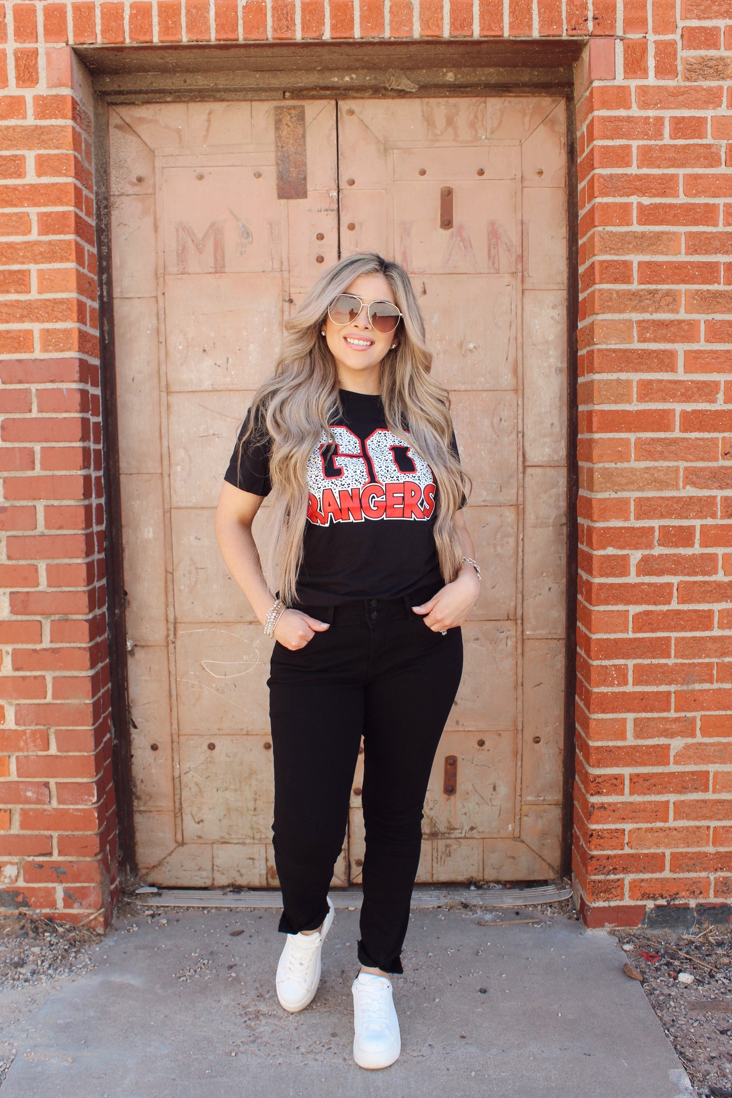 Go Rangers Leopard Tee