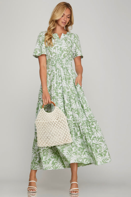 Palm Springs Sage Maxi Dress