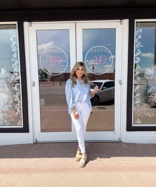 Light Blue Savannah Top