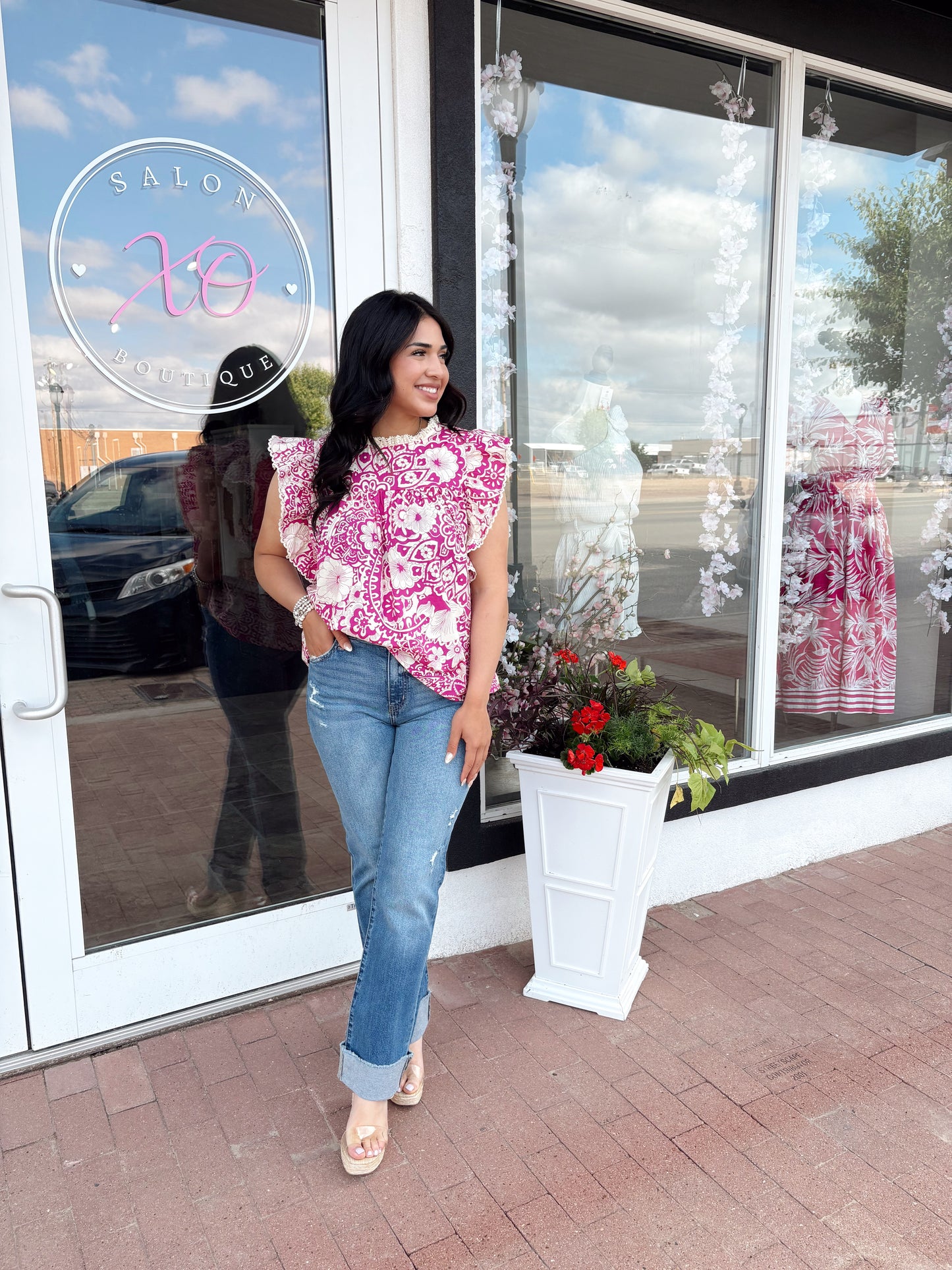 Brunch Vibes Magenta Top