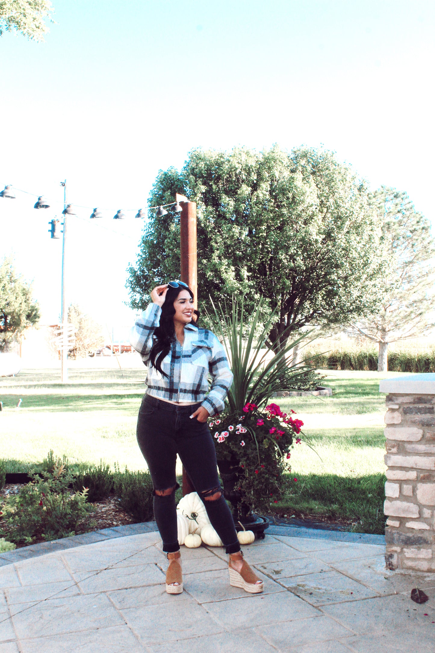 Xo Crop Zipper Shacket