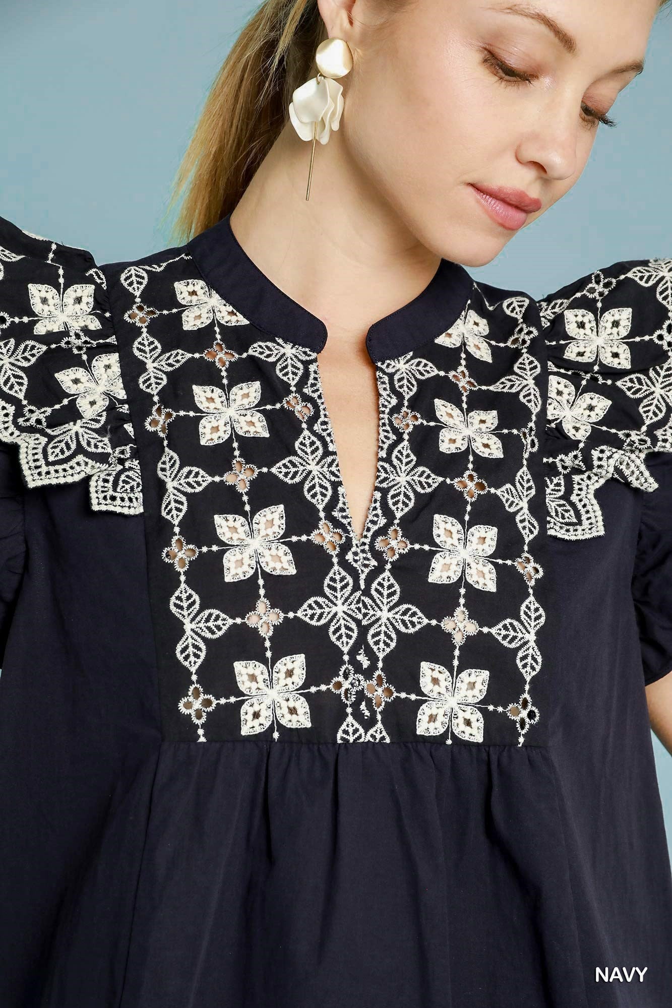 Blooming Navy Blouse