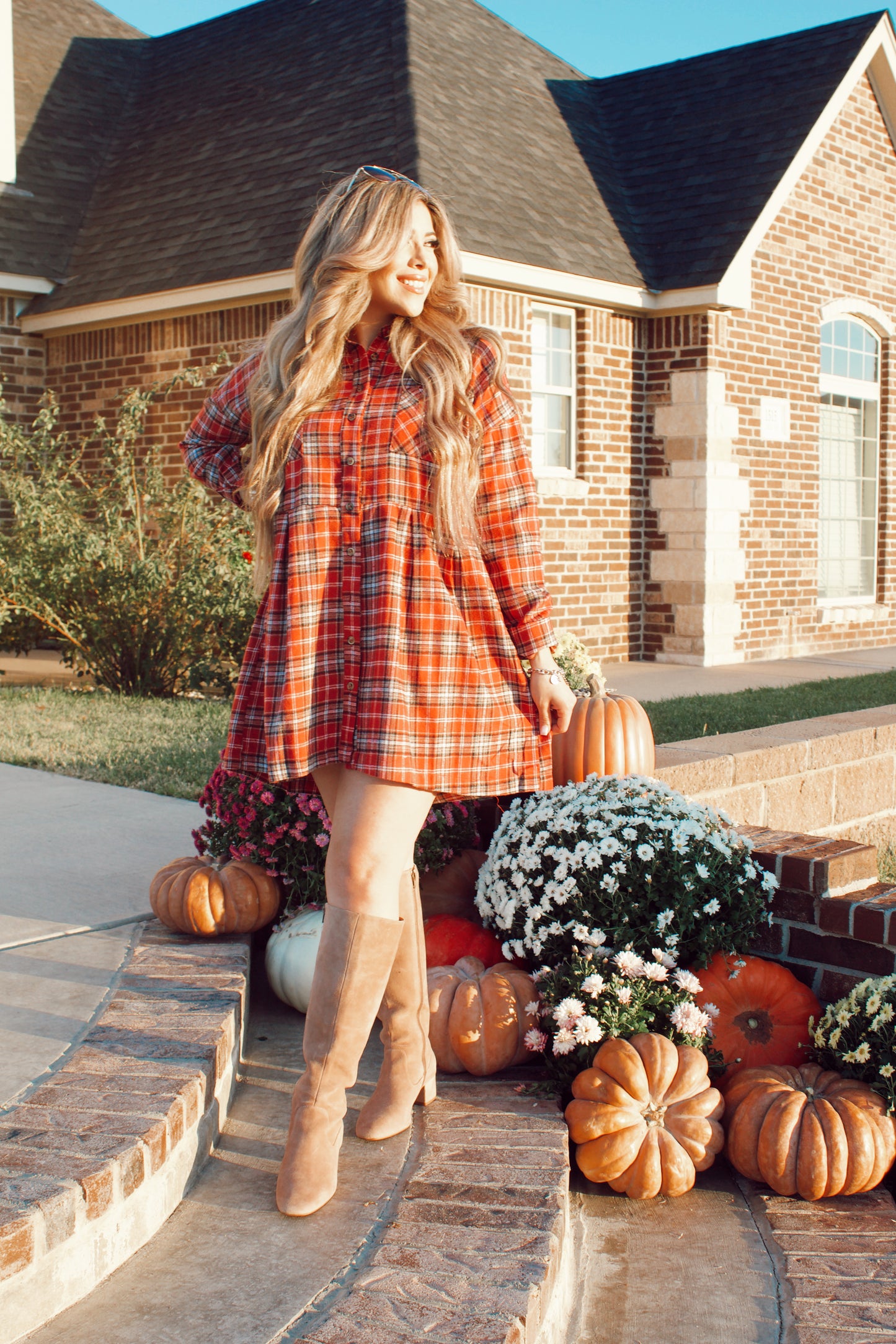 Red Xo Flannel Dress