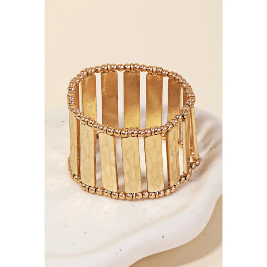 Matte Rectangle Bar Stretch Bracelet