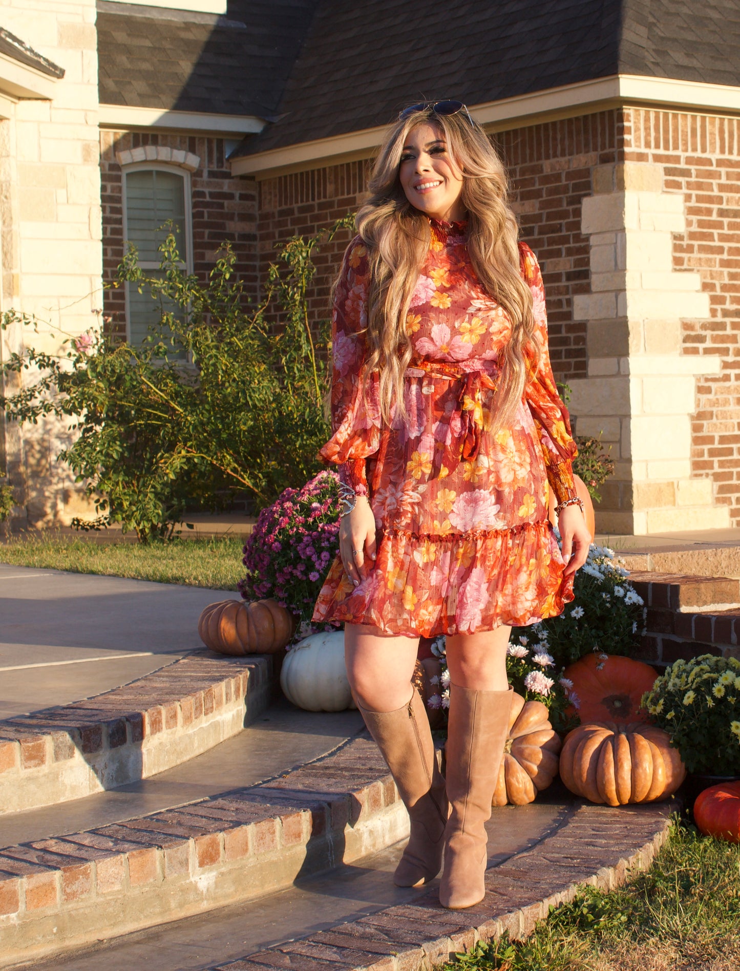 Luxurious Floral Smocked Dress