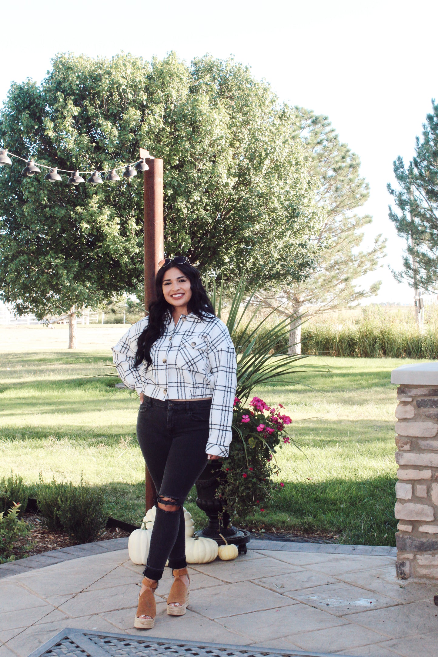 Cozy Cropped Plaid Shacket