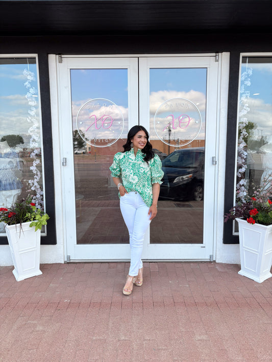 Sweeten Me Up Green Blouse