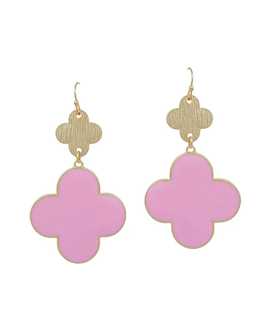 Light Pink Clover Earrings