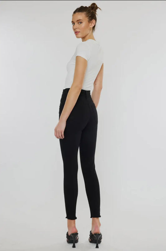 Extra Trendy Black Ankle Skinny Jeans