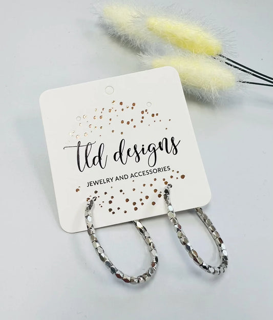 Silver Bling Bling Earrings