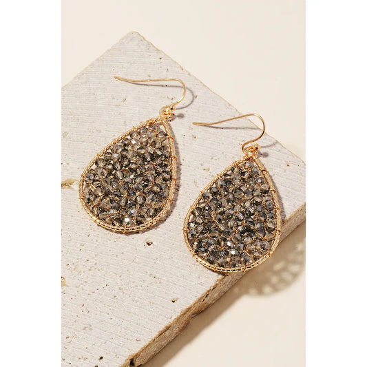 Bejeweled Silver Earrings