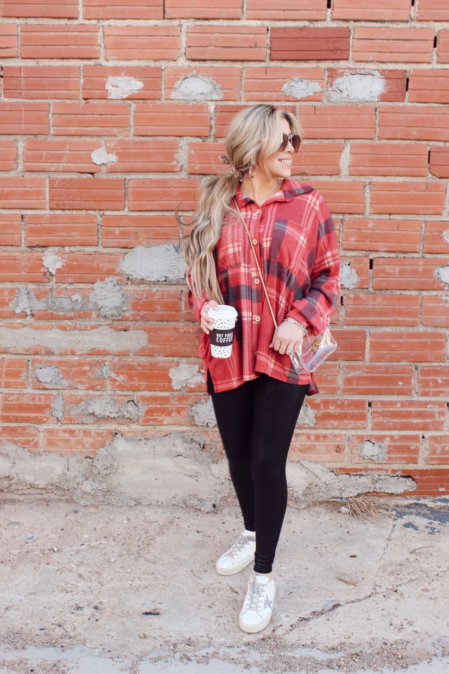 Brushed Cashmere Plaid Shacket