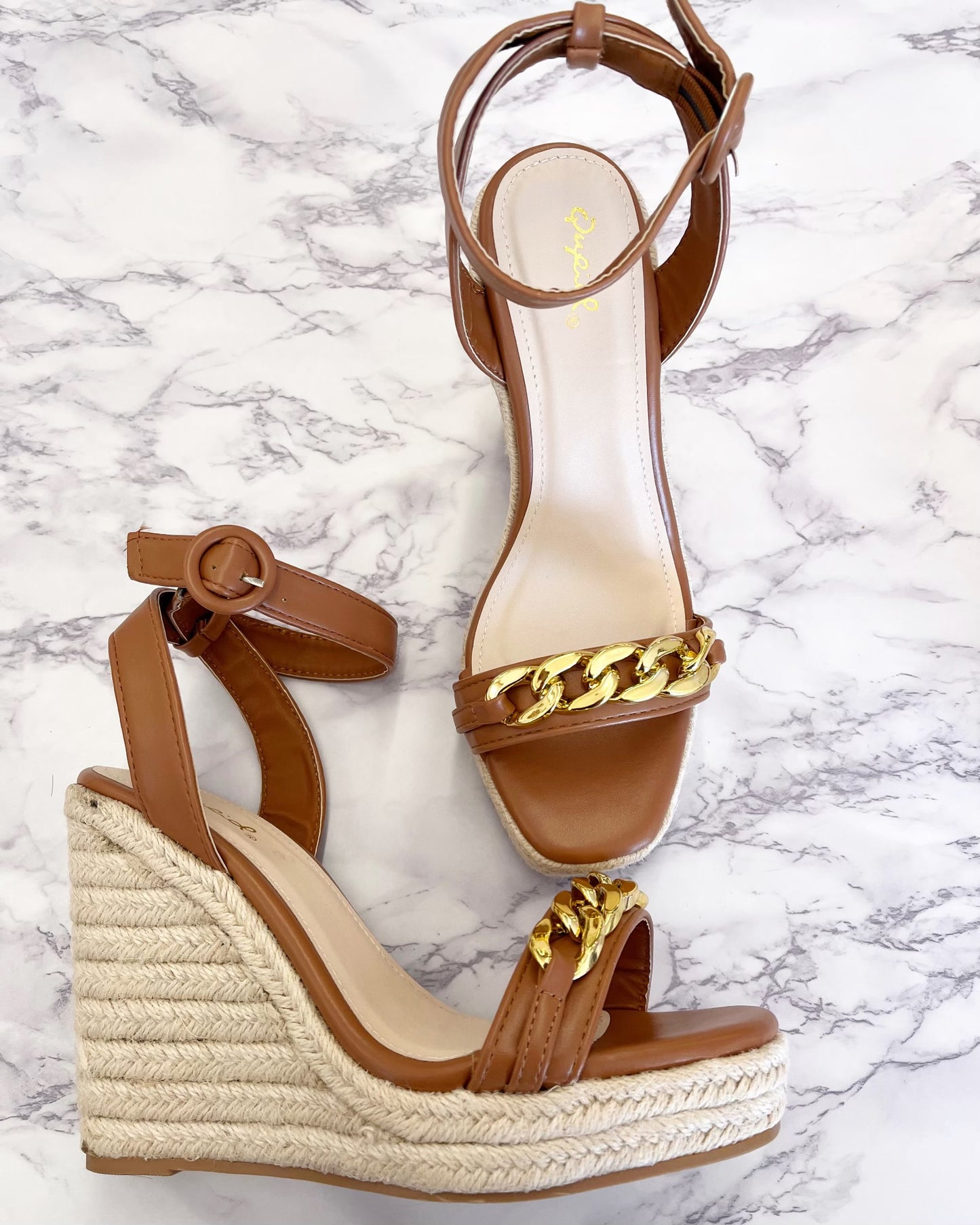 Caramel Wedges Shoes