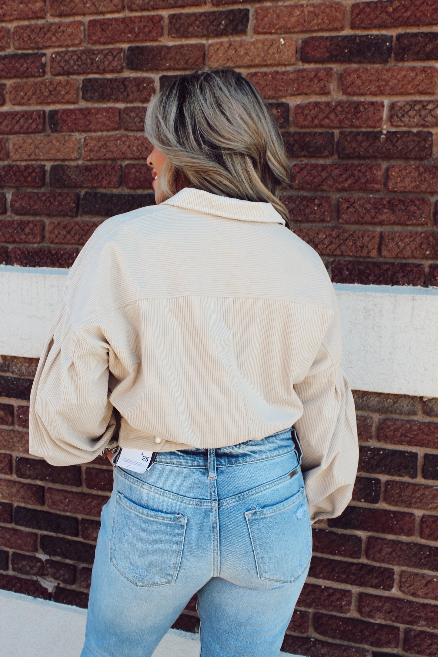Love In Your Eyes Beige Crop Jacket