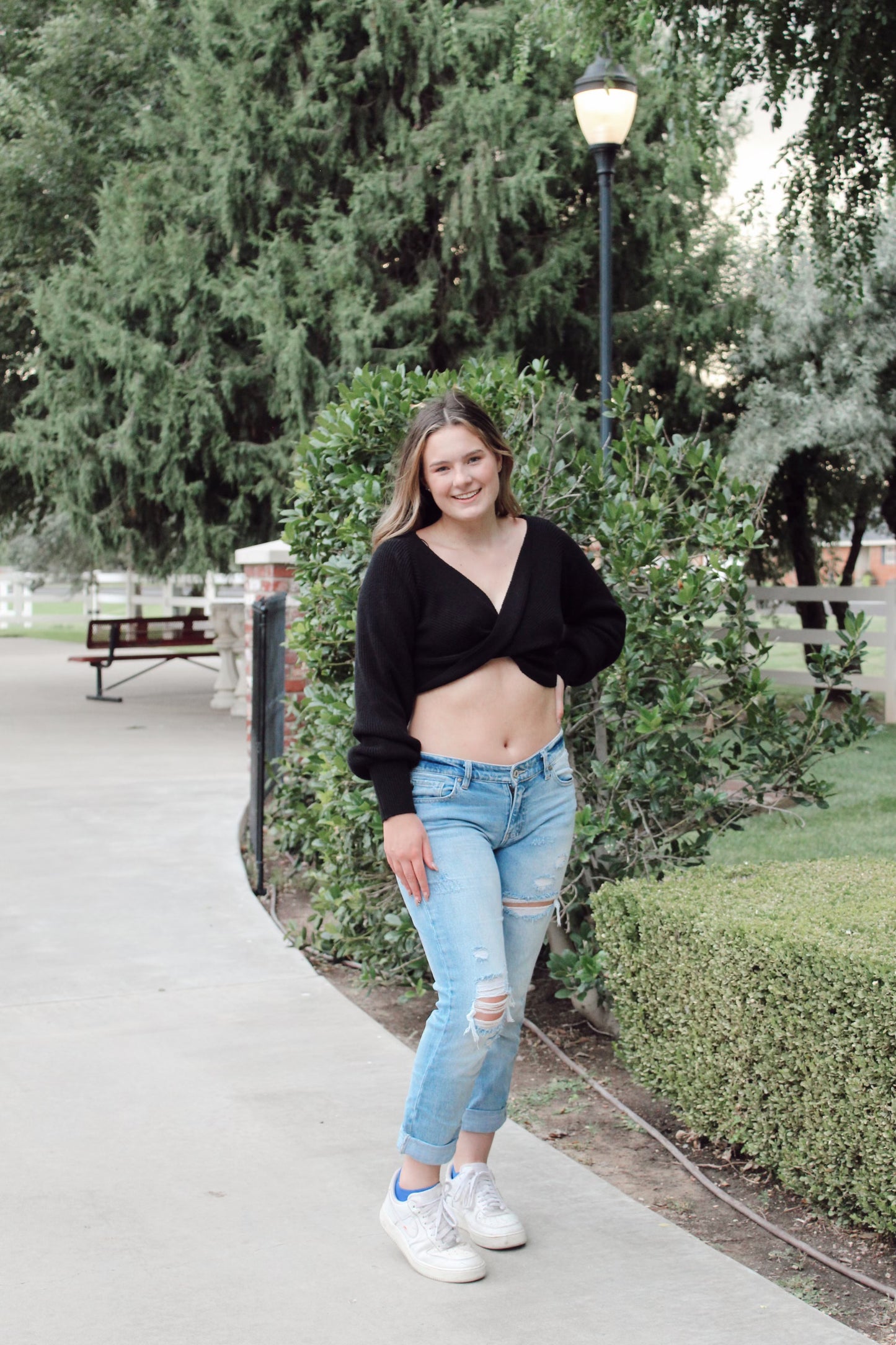 Sweater Knit Twisted Crop Top