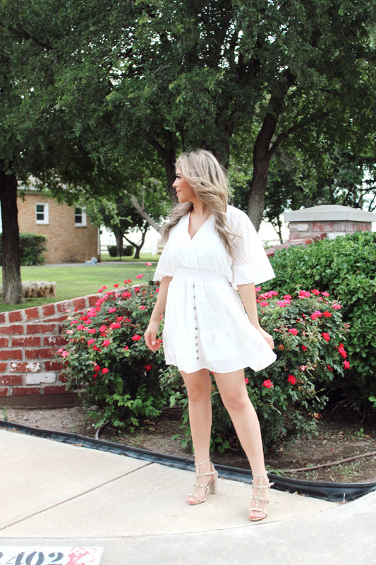 Sidney White Lace Dress