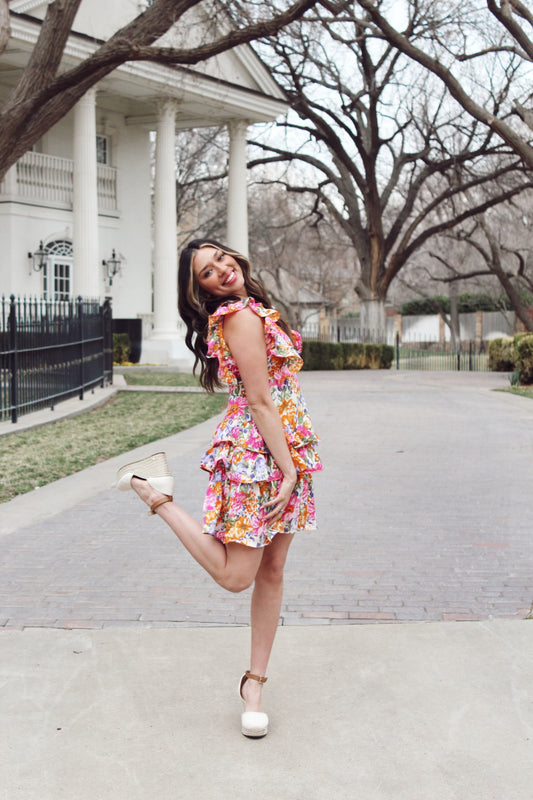 Pretty Perspective Floral Dress