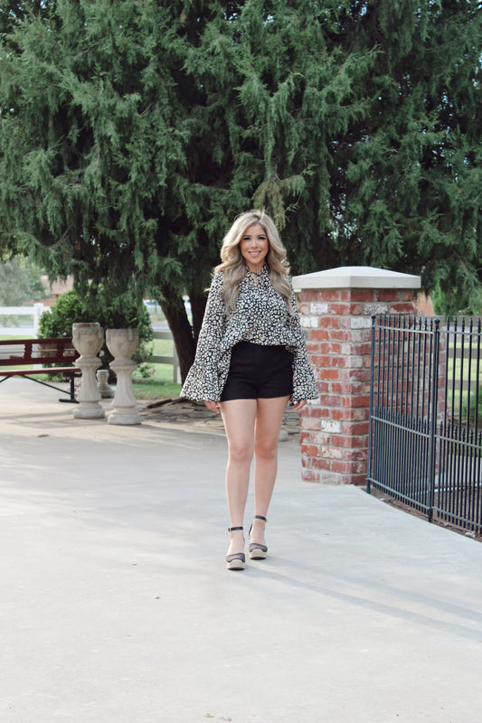 Anna Animal Print Blouse