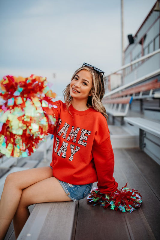 Game Day Red Leopard Sweatshirt