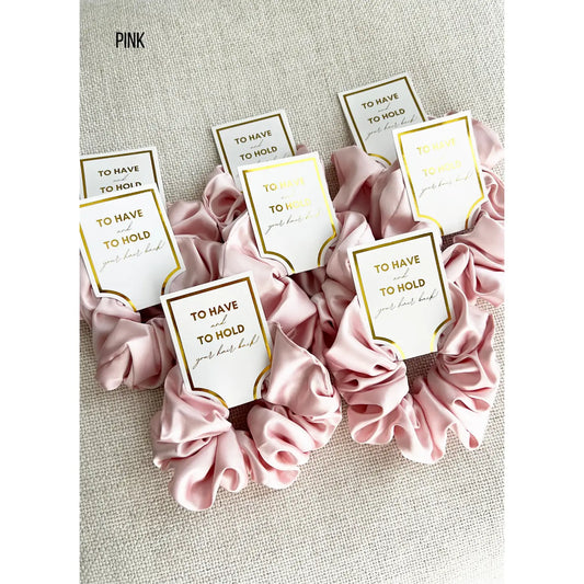 Pink Silk Soft Scrunchies
