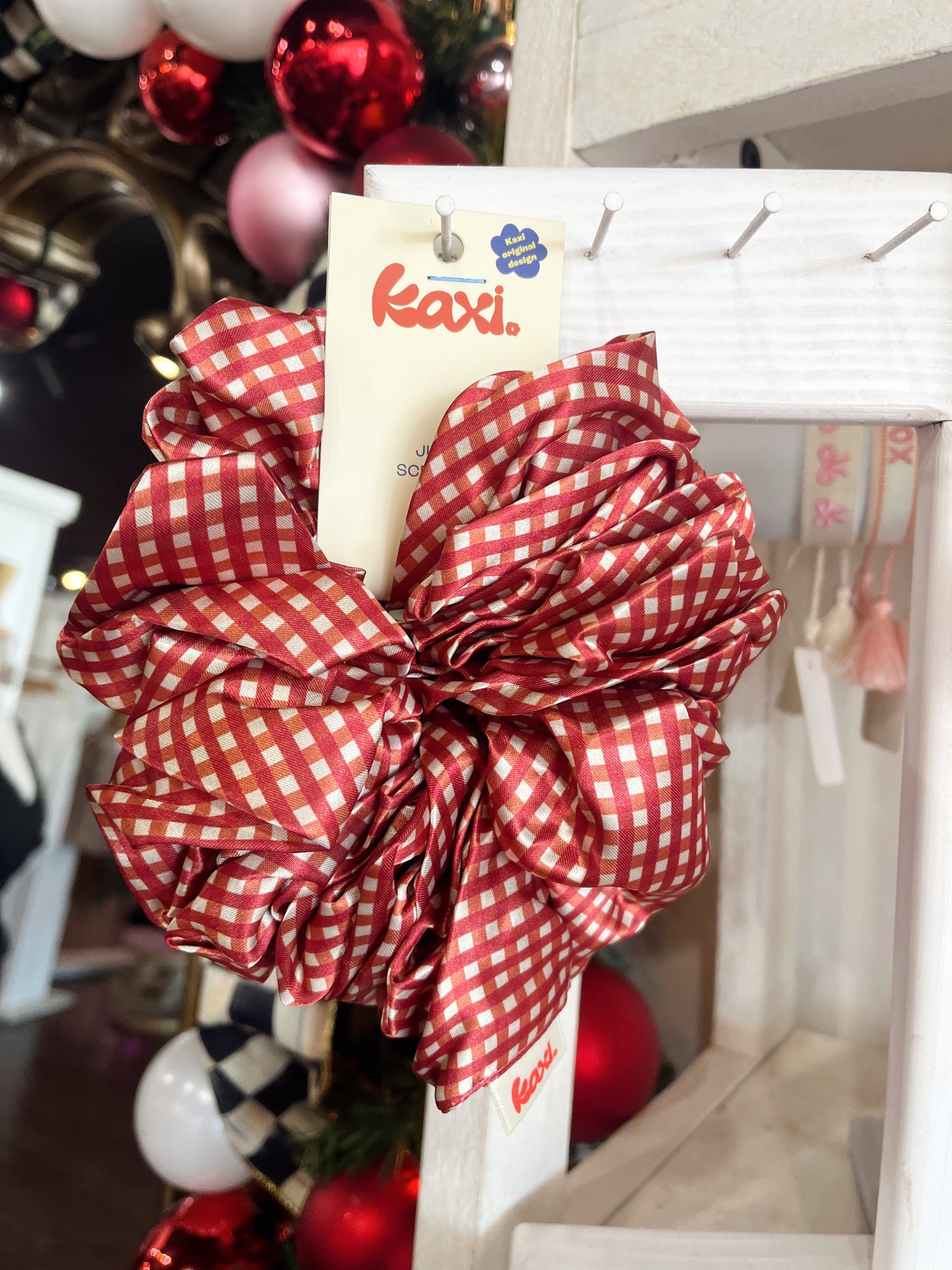 Kaxi Red Chiffon Jumbo Scrunchie