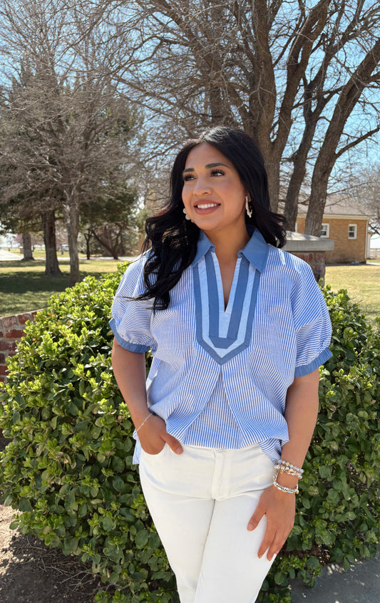 Rosewood Blue Blouse