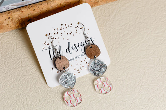 Baseball Homerun Earrings