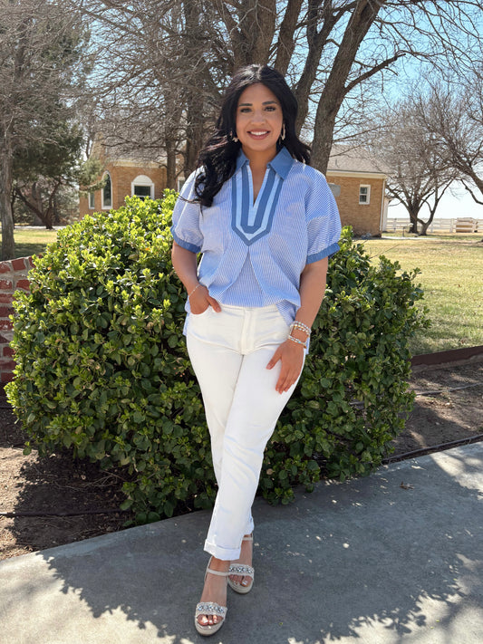 Rosewood Blue Blouse