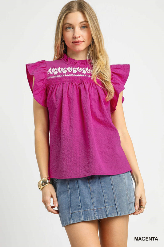 Blooming Days Magenta Top