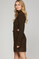 Luxe Brown Sweater Dress