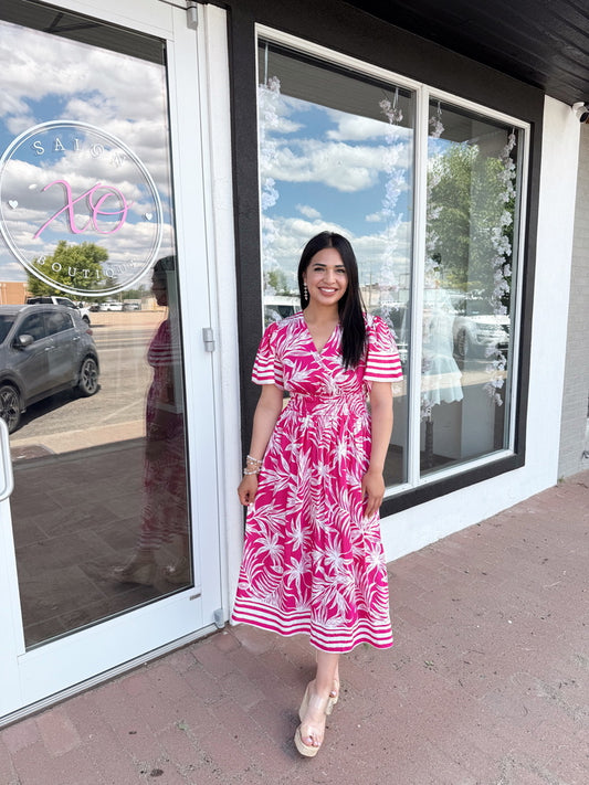 Under The Palms Pink Maxi Dress