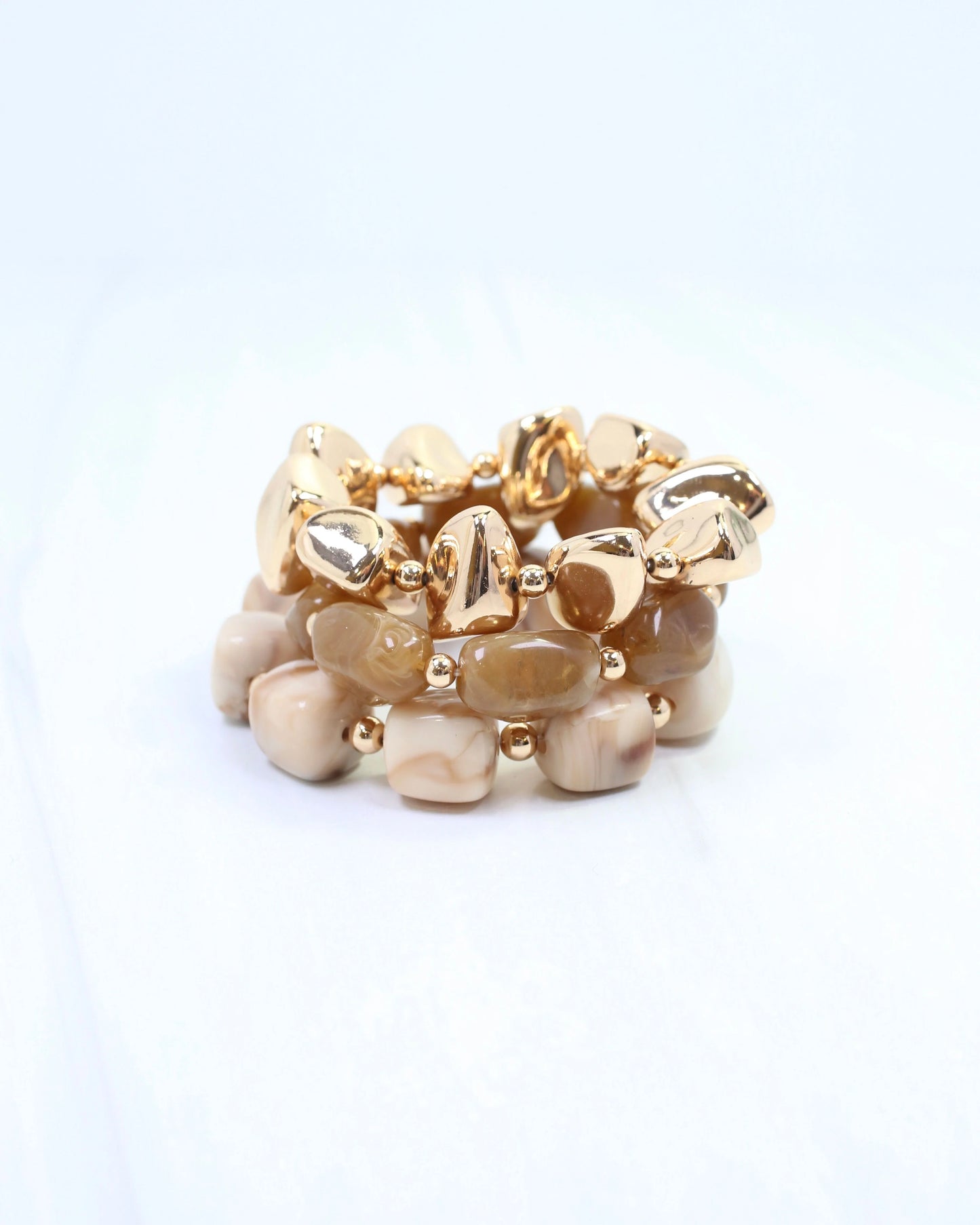 Rayna Beaded Bracelet Set Natural