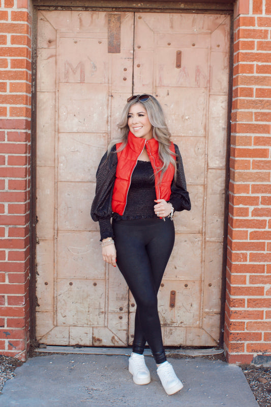 Trendy Presence Red Puffer Vest