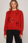 Joyfull Bow Red Sweater