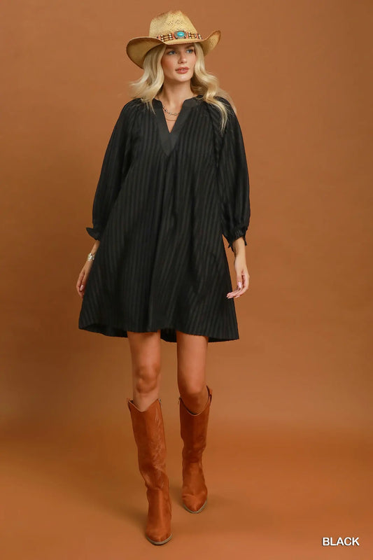 Fall Nights Black Mini Dress