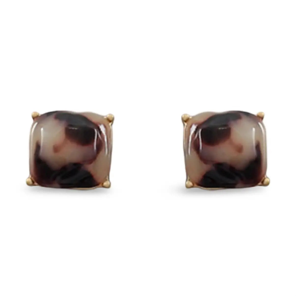 Light Tortoiseshell Stud Earring | Statement Stud