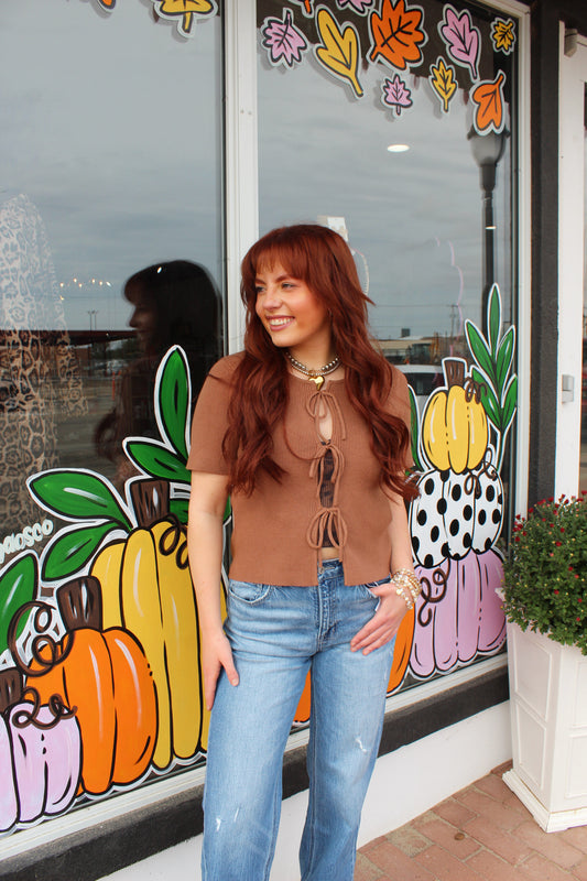 Effortlessly Refined Mocha Top