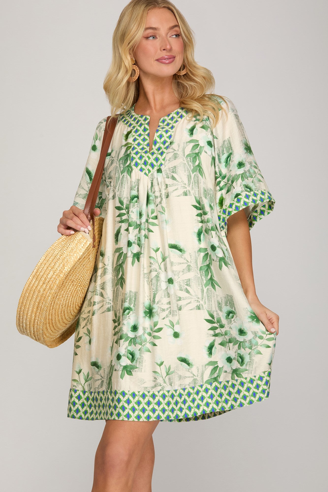 Garden Floral Green Dress