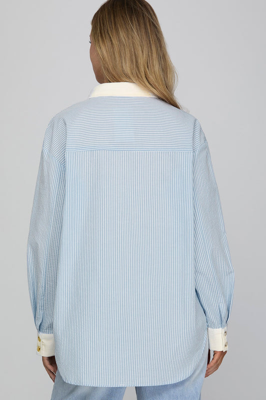 Timeless Blue Blouse