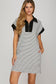 Back On Campus Black Stripped Dress