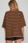 Always Fun Striped Cinnamon Top