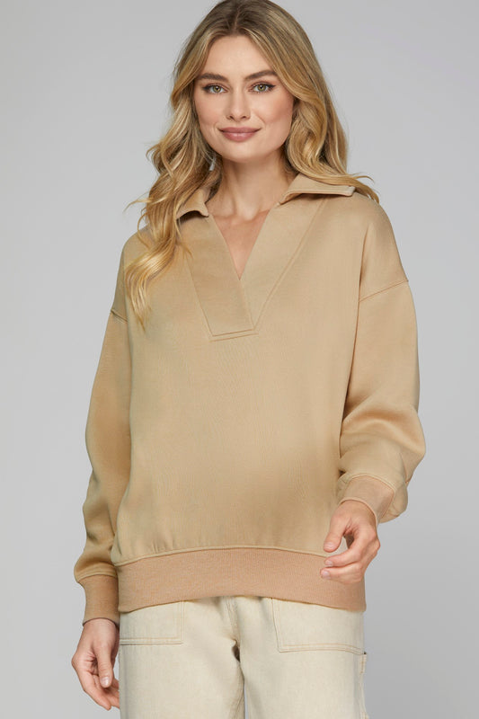 Fall Morning Taupe Sweater